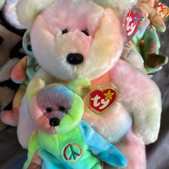 TY PEACE BEANIE AND BUDDY SET